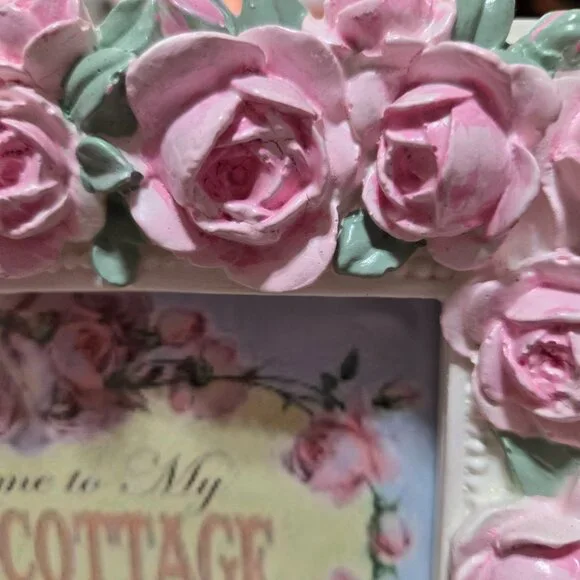 Pink Rose Picture Frame Cottagecore Romantic Wedding Gift Rose Gardener - Picture 10 of 10